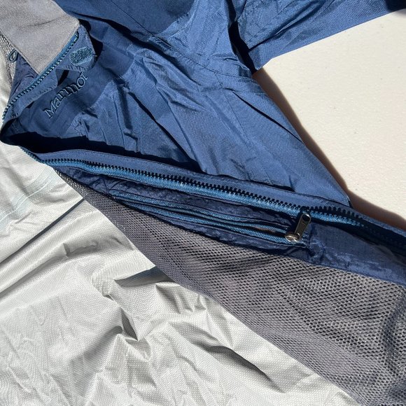 Marmot Rain Jacket with Hoodie Blue Men's Size Large - Picture 13 of 13